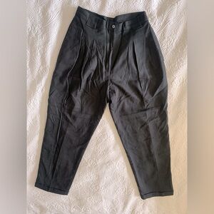 Vintage linen pleated trousers